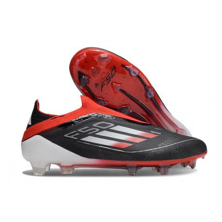 New adidas F50 Laceless Elite FG Black Red White