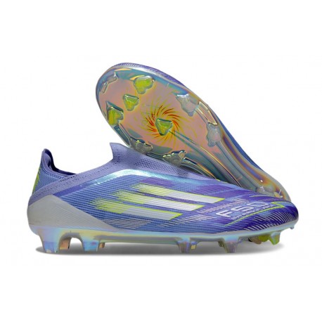 New adidas F50 Laceless Elite FG Violet Tone Lucid Lemon Purple Rush
