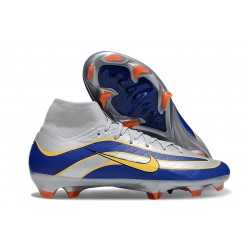 Nike Air Zoom Mercurial Superfly X Elite FG Silver Blue Yellow