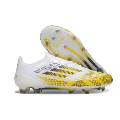 adidas F50 Elite FG Firm Ground White Yellow Black