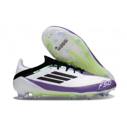 adidas F50 Elite FG Firm Ground X Messi Ftwr White Core Black Unity Purple