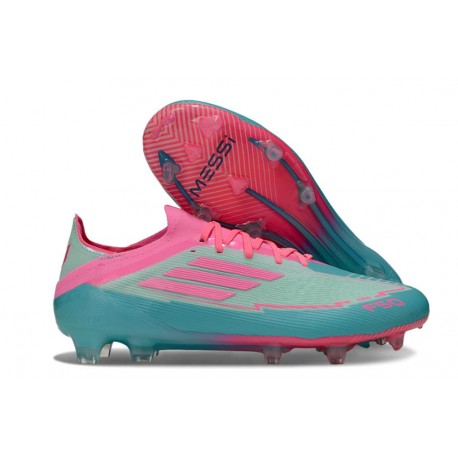 adidas F50 Elite FG Firm Ground X MESSI Flash Aqua Lucid Pink Lucid Cyan
