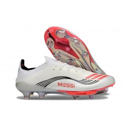 adidas F50+ FG Boots X MESSI Ftwr White Lucid Red Silver Met.