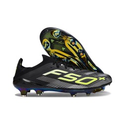 adidas F50+ FG Boots Core Black Iron Met. Lucid Lemon