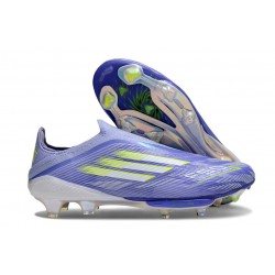 New adidas F50+ Laceless FG Purple Rush Lucid Lemon