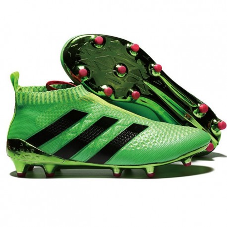New 2016 adidas Ace16+ Purecontrol FG Soccer Boots Green Black