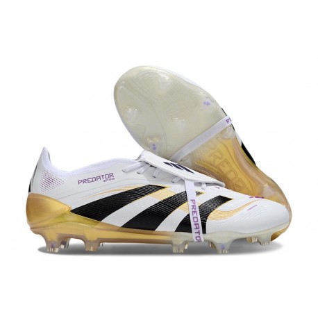 adidas Predator Elite Fold-Over Tongue FG White Core Black Met Gold