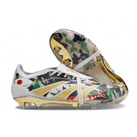 adidas Predator Elite Fold-Over Tongue FG White Green Black Gold