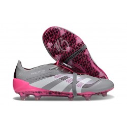 adidas Predator Elite Fold-Over Tongue FG Gray White Pink