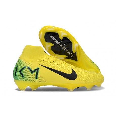 Nike Air Zoom Mercurial Superfly X Elite FG KM Yellow Green Black