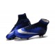 Cristiano Ronaldo Nike Mercurial Superfly 4 FG Shoes Royal Blue Silver