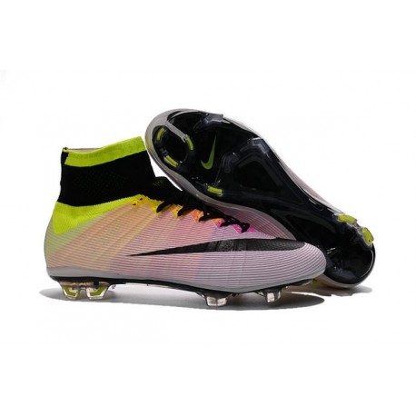 Cristiano Ronaldo Nike Mercurial Superfly 4 FG Shoes White Orange Black