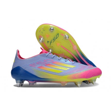 adidas F50 Elite SG Boots Blue Fusion Lucid Lemon Lucid Pink