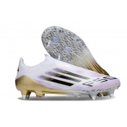 adidas F50 Elite Laceless SG Shoes White Core Black Met Gold