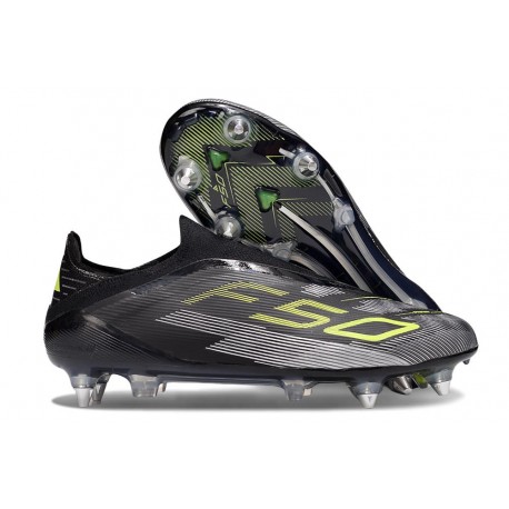 adidas F50 Elite Laceless SG Shoes Black Yellow