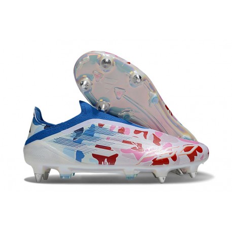 adidas F50 Elite Laceless SG Shoes White Red Blue