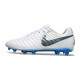 Nike Tiempo Legend 10 Elite Grass Boots White Blue Grey