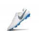 Nike Tiempo Legend 10 Elite Grass Boots White Blue Grey