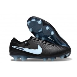 Nike Tiempo Legend 10 Elite Grass Boots Black Ice Blue