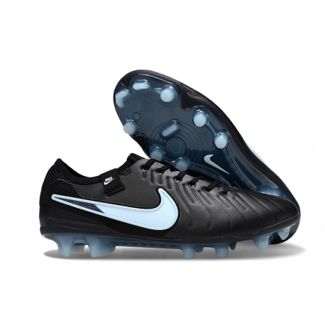 Nike Tiempo Legend 10 Elite Grass Boots Black Ice Blue