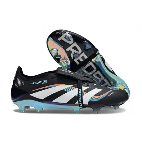 adidas Predator Elite Fold-Over Tongue FG Black White Blue