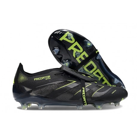 adidas Predator Elite Fold-Over Tongue FG Core Black Carbon Lucid Lemon