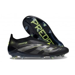 New adidas Predator 25 Elite Laceless FG Black Yellow