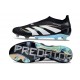New adidas Predator 25 Elite Laceless FG Black White Blue