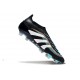 New adidas Predator 25 Elite Laceless FG Black White Blue