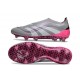 New adidas Predator 25 Elite Laceless FG Grey White Pink