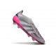 New adidas Predator 25 Elite Laceless FG Grey White Pink