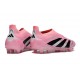 New adidas Predator 25 Elite Laceless FG Pink Black