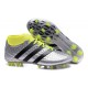 Men News adidas ACE 16.1 Primeknit FG/AG Football Cleats Silver Black Yellow