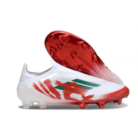 New adidas F50 Laceless Elite FG White Red Green
