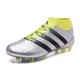 Men News adidas ACE 16.1 Primeknit FG/AG Football Cleats Silver Black Yellow