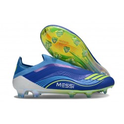 adidas F50 Laceless Elite FG X MESSI Team Royal Blue Solar Yellow Semi Blue Burst