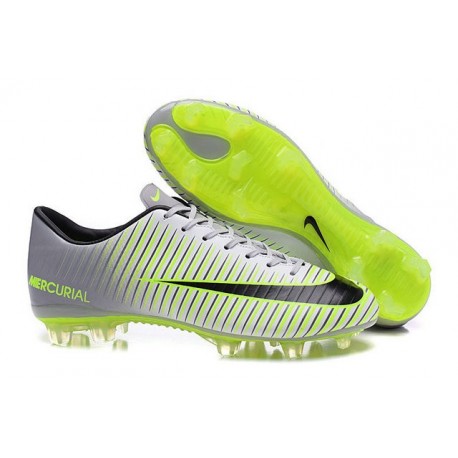 Nike Mercurial Vapor 11 FG ACC Mens Football Shoes Silver Green Black