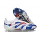 New adidas Predator 25 Elite Laceless FG White Blue Red