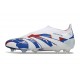 New adidas Predator 25 Elite Laceless FG White Blue Red