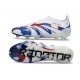 New adidas Predator 25 Elite Laceless FG White Blue Red