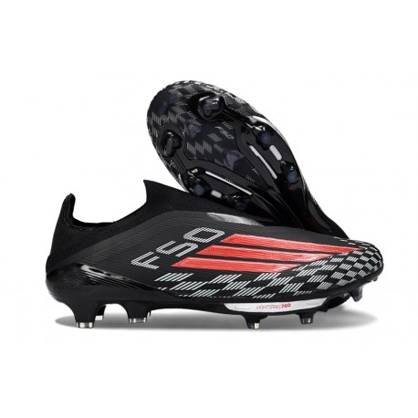New adidas F50+ Laceless FG Black Red