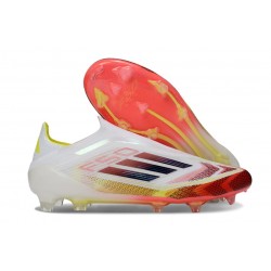 New adidas F50 Laceless Elite FG White Black Solar Yellow