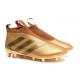 New 2016 adidas Ace16+ Purecontrol FG Soccer Boots Golden Black