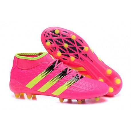 Men News adidas ACE 16.1 Primeknit FG/AG Football Cleats Champions League Hyper Pink