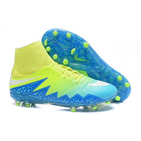 blue and green nike soccer cleats