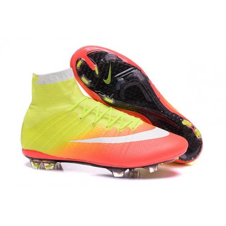 Nike 2016 Mercurial Superfly FG Cristiano Ronaldo Soccer Boot Yellow White Orange