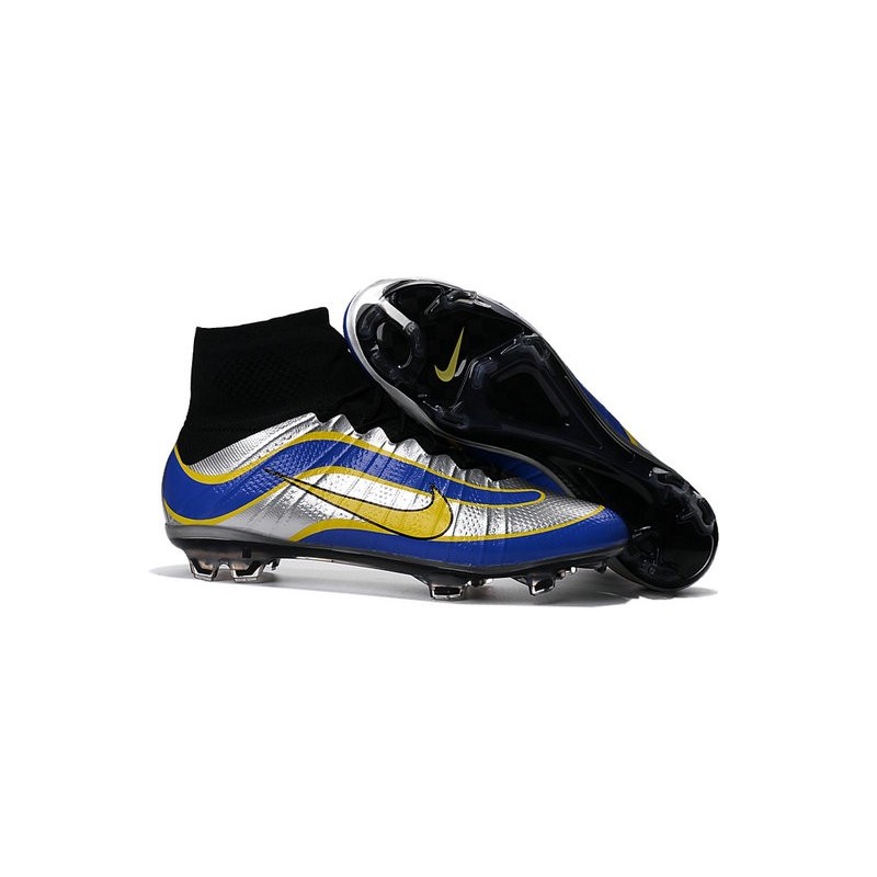 blue and yellow nike soccer cleats