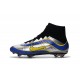 Newest Nike Nike Mercurial Superfly Heritage Football Cleats Silver Blue Yellow