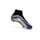 Newest Nike Nike Mercurial Superfly Heritage Football Cleats Silver Blue Yellow