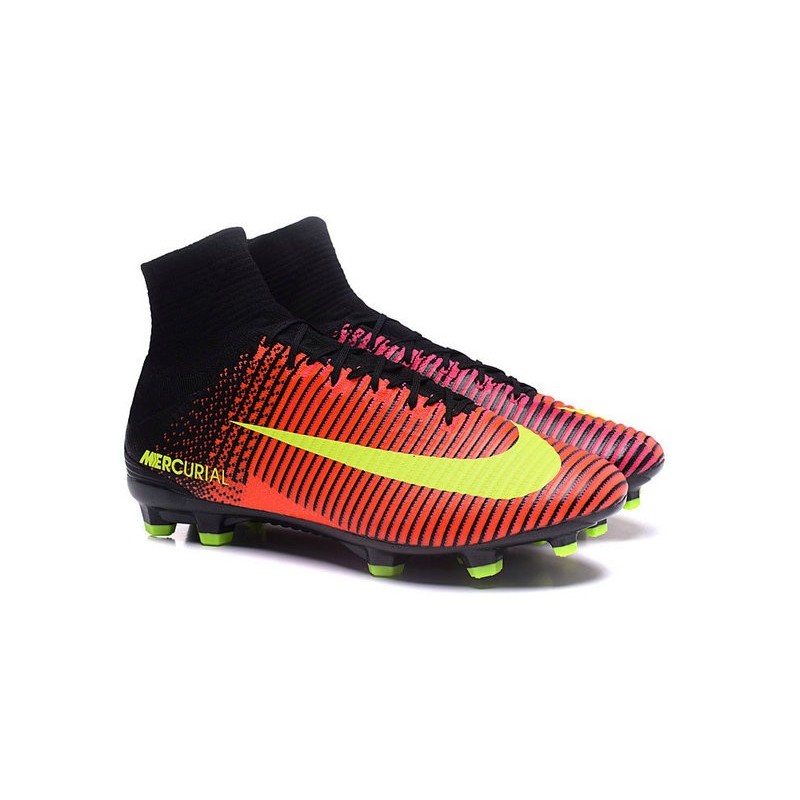 Cristiano Ronaldo Nike Mercurial Superfly V FG Football Cleats Crimson Volt Pink